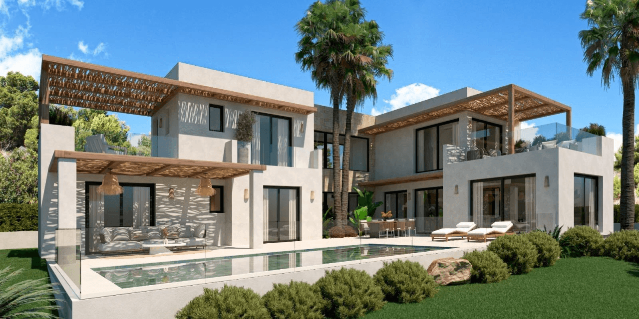 Exklusive schlüsselfertige Neubauvilla mit Panoramablick über Jávea und den Montgó.